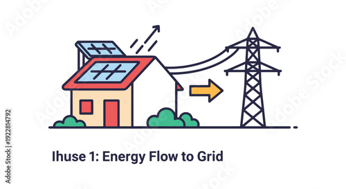 Net Metering Line abstract modern art vector