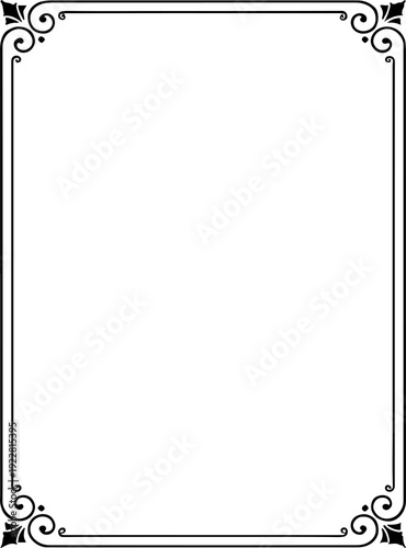 Classic frame with corner ornament