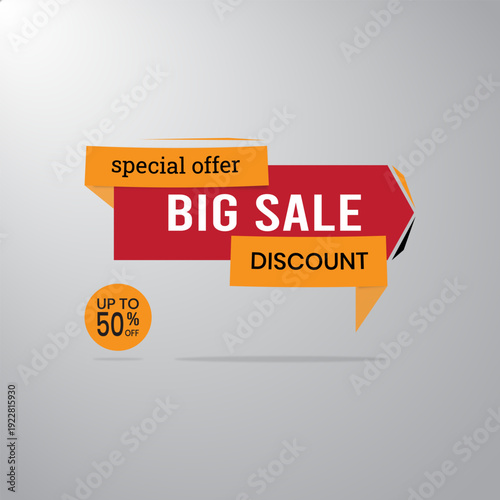 Big Sale Special Offer Discount Up To 50% Off Banner Template