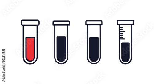 Plastic Test Tube modern abstract style illustration