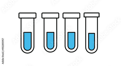 Plastic Test Tube colorful design illustration