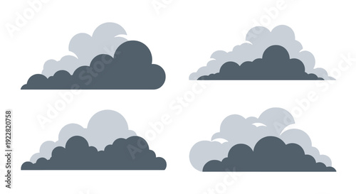 Overcast Cloud Line creative abstract concept vector