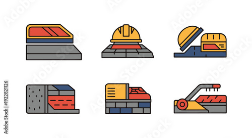 Pavement Layer Line creative bold tone vector