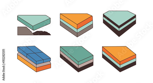 Pavement Layer Line minimal abstract concept illustration