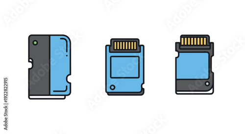 Portable SSD Line dynamic abstract color illustration