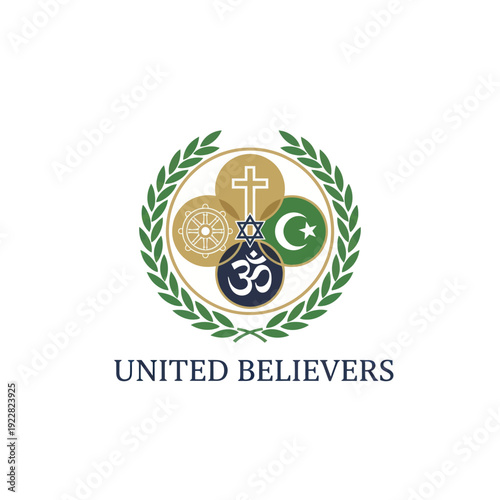 Universal Interfaith Harmony Laurel Wreath Emblem