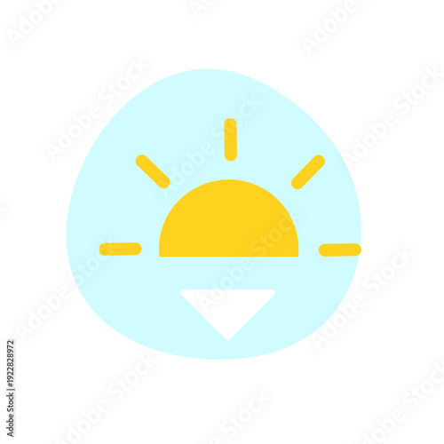 sunrise vector flat icon