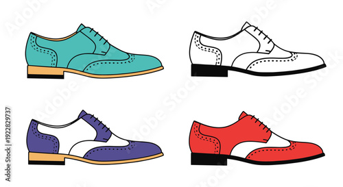 Oxford Shoes Line clean abstract modern vector