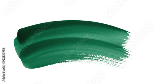 a single, abstract, expressive emerald green watercolor brushstroke featuring translucent jade hues and wet texture on a transparent background, conveying organic fluidity concept