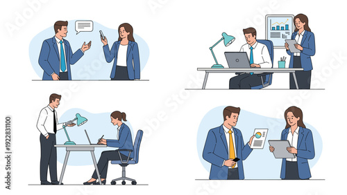 Happy bride and groom in traditional wedding attire standing together for formal portrait during their ceremony.