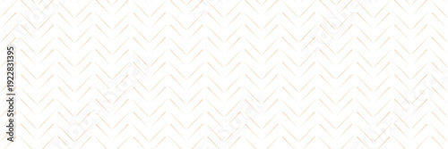 Modern minimalist geometric chevron light neutral beige seamless vector pattern banner background