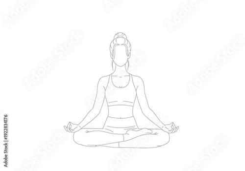Woman practicing mindful meditation and balancing chakras in a serene lotus pose for inner peace and holistic wellness activities