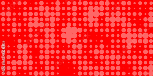 A vibrant red background features a halftone pattern of lighter red dots creating a dynamic and textured visual effect throughout the image high-quality.