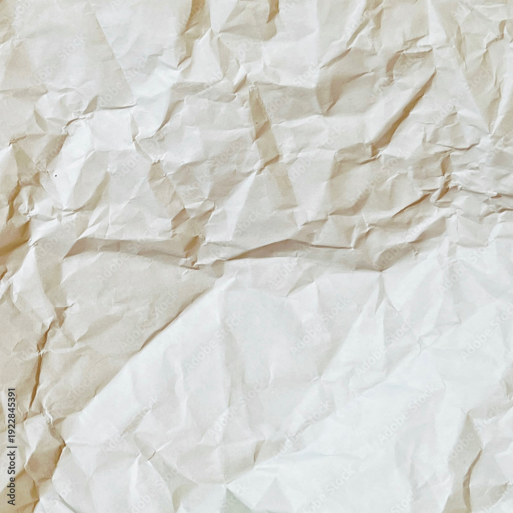 Fototapeta premium Wrinkled paper background .White Sheet
