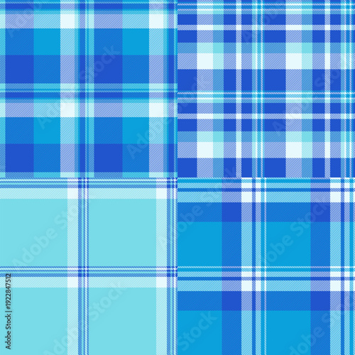 Seasonal plaid pattern pack prepared for printable products. Suitable for planners, calendars, and downloads. Seamless vectors maintain alignment.