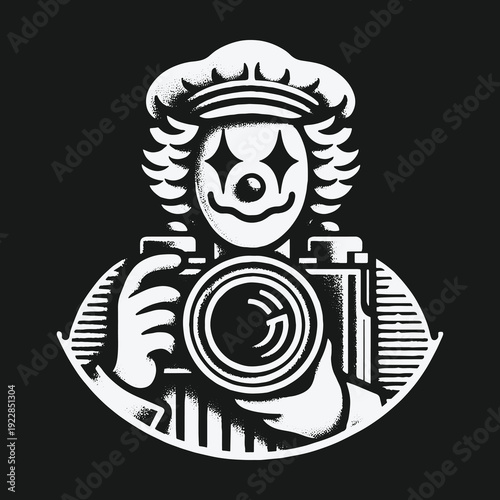 Clown Photographer: A Whimsical Take on Visual Storytelling with a Camera.