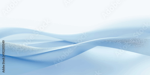 An abstract blue wave background featuring a soft light curve design with a flowing motion pattern for a cold winter sea or sky vector illustration backdrop