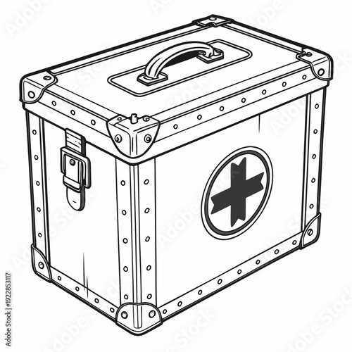 hand drawn vector illustration of a box