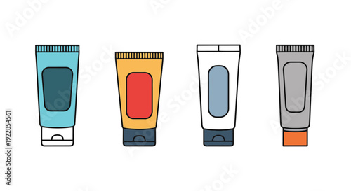 Silicone Tube Line creative abstract color vector