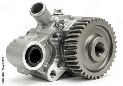 Close-up view of a complex mechanical gear system with various components.