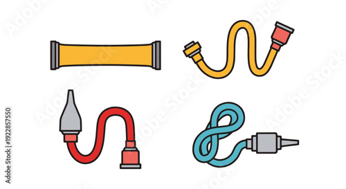 Silicone Tube Line clean modern color illustration