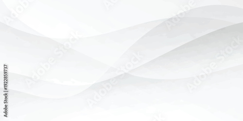 White silk and satin background featuring smooth abstract blue waves and gray futuristic curves in a digital gradient vector design for a light textured wallpaper template