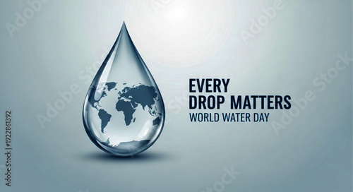 Every Drop Matters World Water Day Saving Water For A Sustainable Future Illustration
