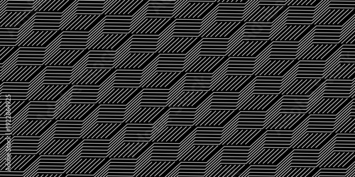 abstract black white stripe line. geometric triangle texture background. hexagon pattern. retro styled concept. Illustration
