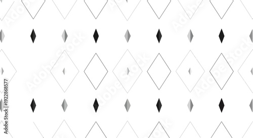 Monochromatic diamond shapes with light and shadow on a subtle grid background, elegant geometric texture
