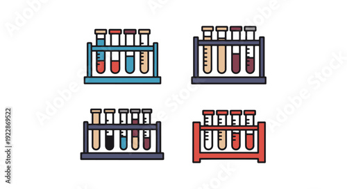 Test Tube Rack Line modern abstract creative illustration
