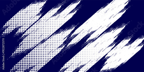 Dots halftone white and blue color pattern gradient grunge texture background. EPS 10