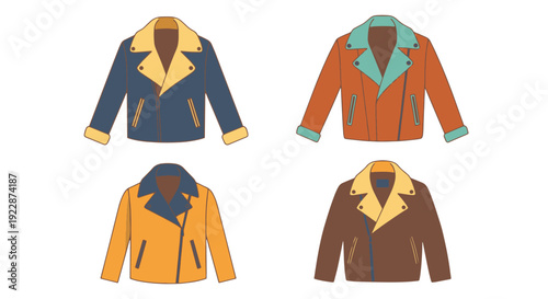 Suede Jacket Line clean modern abstract illustration