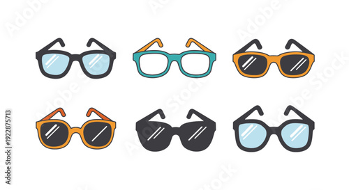 Smart Glasses Line soft tone abstract vector