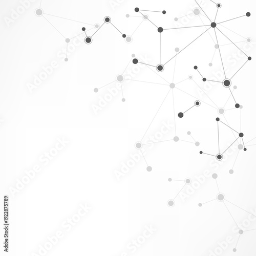 Molecular structure and genetic engineering, molecules DNA, neural network, scientific research. Abstract background for innovation technology, science, healthcare, and medicine