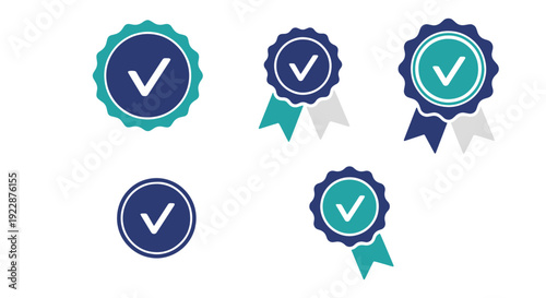 Verified Badge Stamp soft tone color illustration