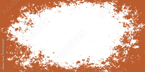 Abstract grunge background with paint splashes and ink stains on a dirty paper texture featuring a vector frame design and space for text