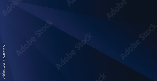 Abstract dark blue angular background with subtle light rays for modern design and technology presentations