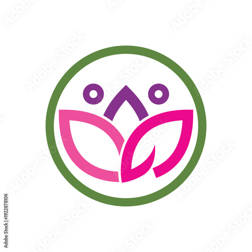 Plumeria flower lotus beauty logo