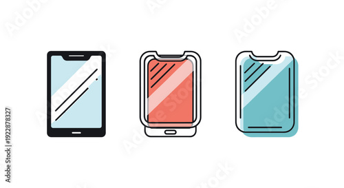 Screen Protector minimal abstract style vector