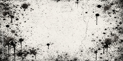 A vintage abstract grunge background features a rough textured gray concrete wall pattern with aged paper art effects and a dirty stone surface backdrop