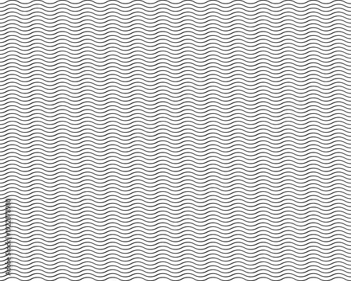 Abstract background with black wave lines on a white background	
