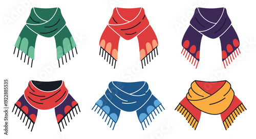 Shawl Line art colorful design illustration