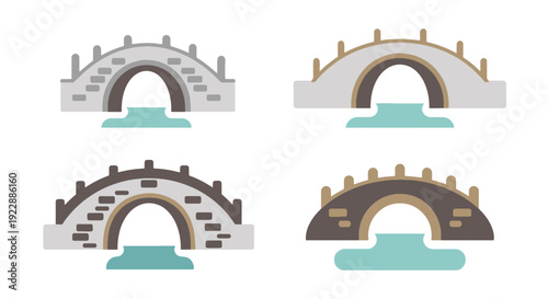 Stone Bridge Line clean modern tone vector