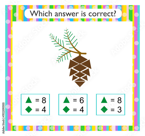  Find the correct answer. Cartoon pine cone.