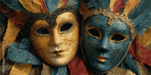 Colorful butterfly mask with intricate patterns and vibrant hues.brazil carnival 2026