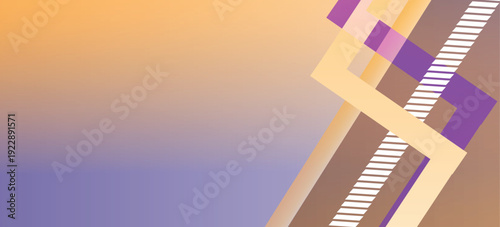 Modern Blue Abstract Geometric Background with High-Tech Diagonal Panels; Professional FinTech Web Banner, Cyber Security Data Science Graphic, and Corporate Presentation Header