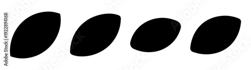 American Football Silhouette Icons Set Flat Design vector illustration