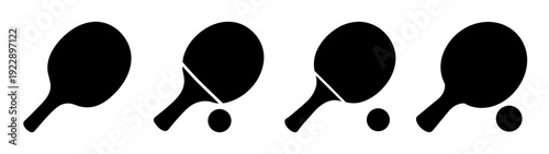 Four badminton shuttlecocks flying in sequence flat design vector illustration