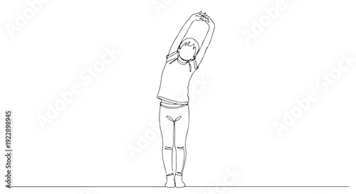 Young child stretching their arms upwards and bending to the side in a yoga pose, demonstrating flexibility and balance
