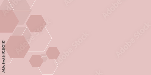 Hexagon pink box for beauty product display background